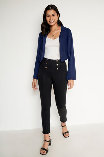 Solid Straight Jacket, Navy Blue, image 2